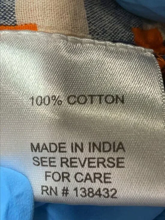 NWOT ModCloth Orange & Blue Floral Peplum Sleeveless Top 1X - Picture 7 of 8